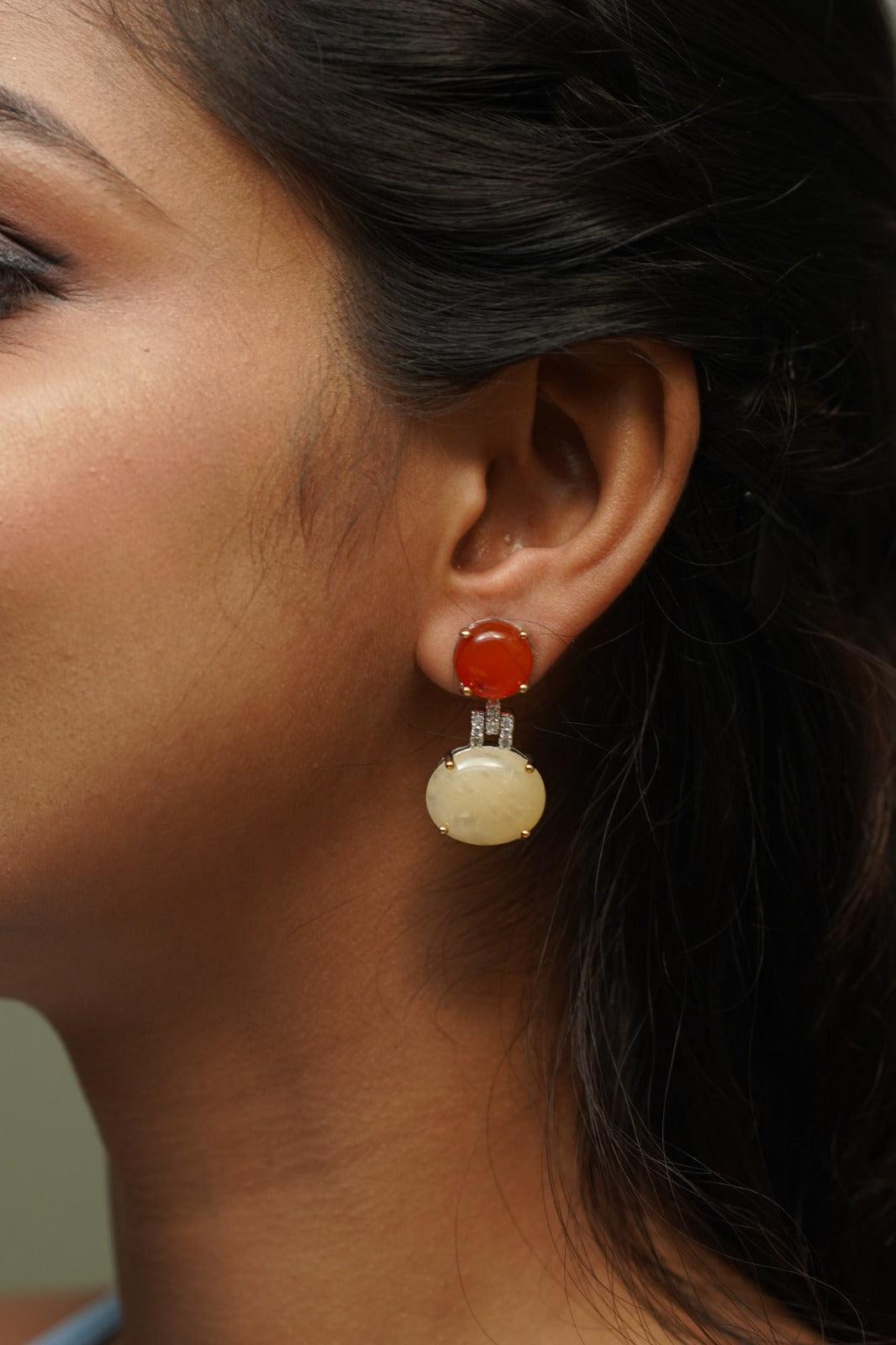Drizzle Indo Western Studs | GemZ Collection