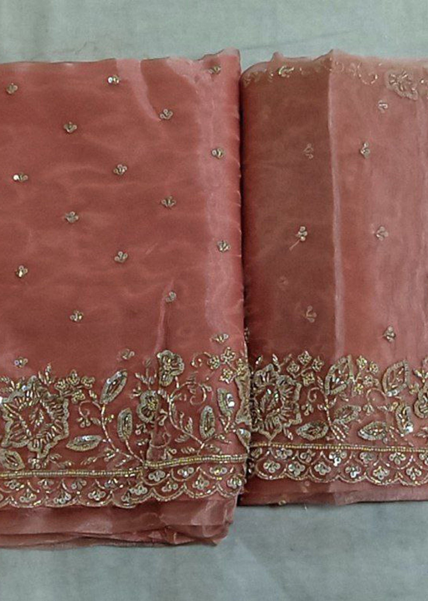 Dusty Peach Dress Material