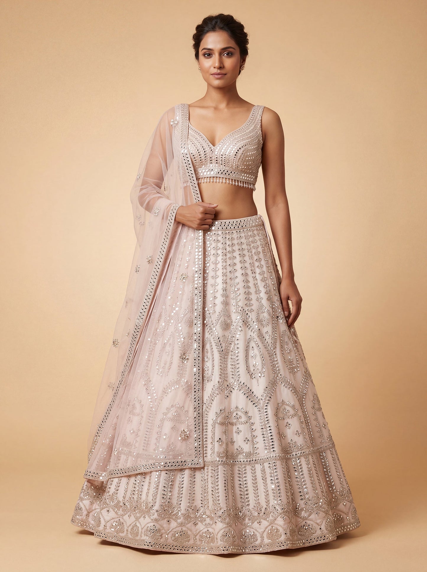 Dusty Pink Muse Lehenga