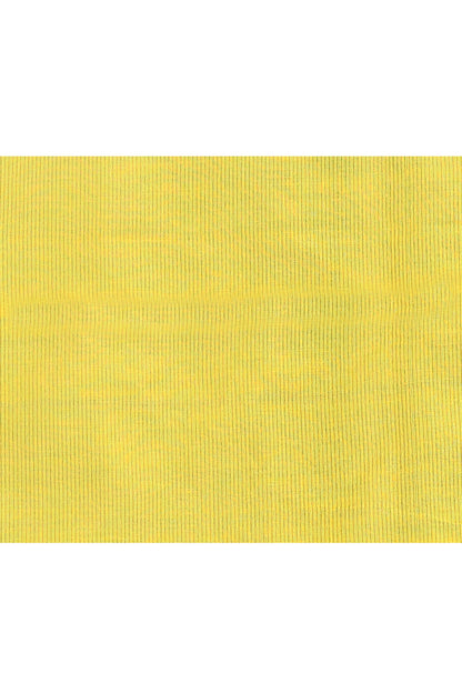 Piyari Fashion Women's Yellow Embellished Cotton Blend Zari Check Handloom Saree