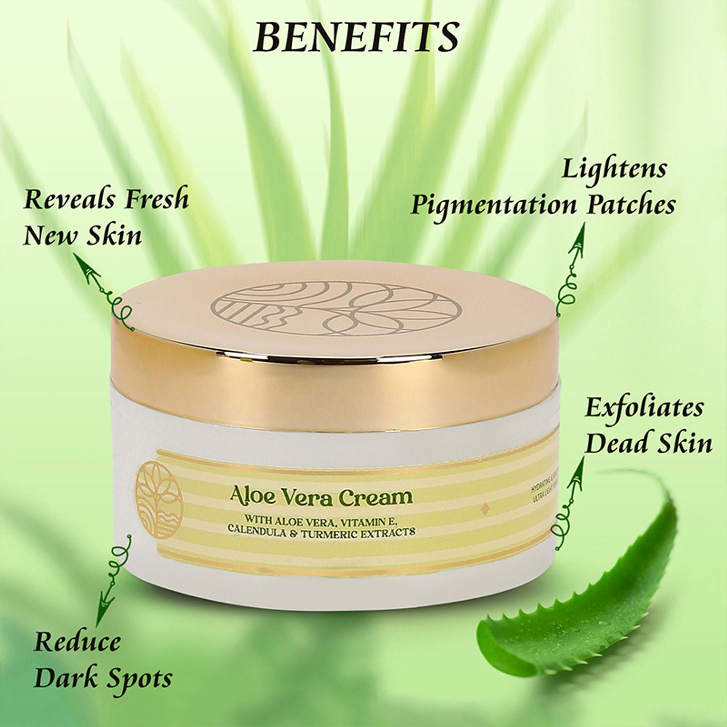 Omeo Aloe Vera Cream - For Daily Use, Hydrated Dewy Skin