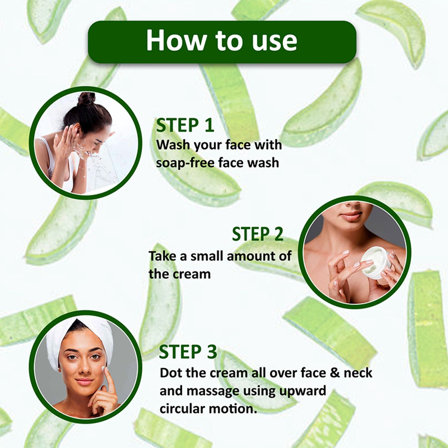 Omeo Aloe Vera Cream - For Daily Use, Hydrated Dewy Skin