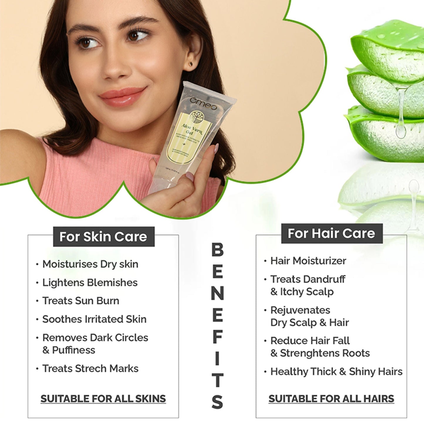 Omeo Aloe Vera Gel - Hydrating, Nourishing And Amazing Fragrance