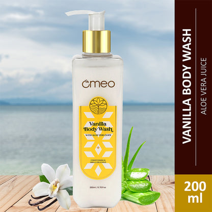 Omeo Vanilla Body Wash - Gentle Cleansing, Soft Nourshing Body Wash