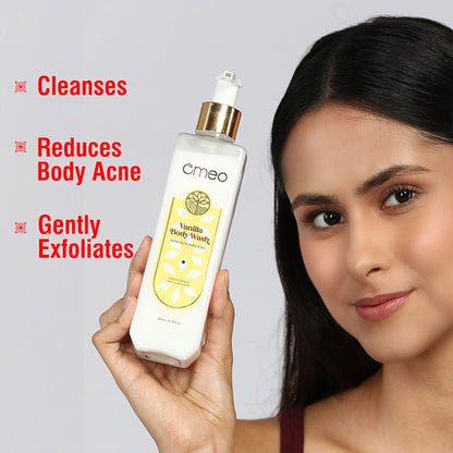 Omeo Vanilla Body Wash - Gentle Cleansing, Soft Nourshing Body Wash