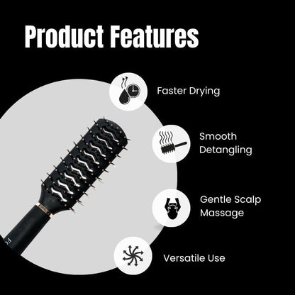 FOLELLO Professional Vent Hair Styling Brush for Blow Drying & Detangling