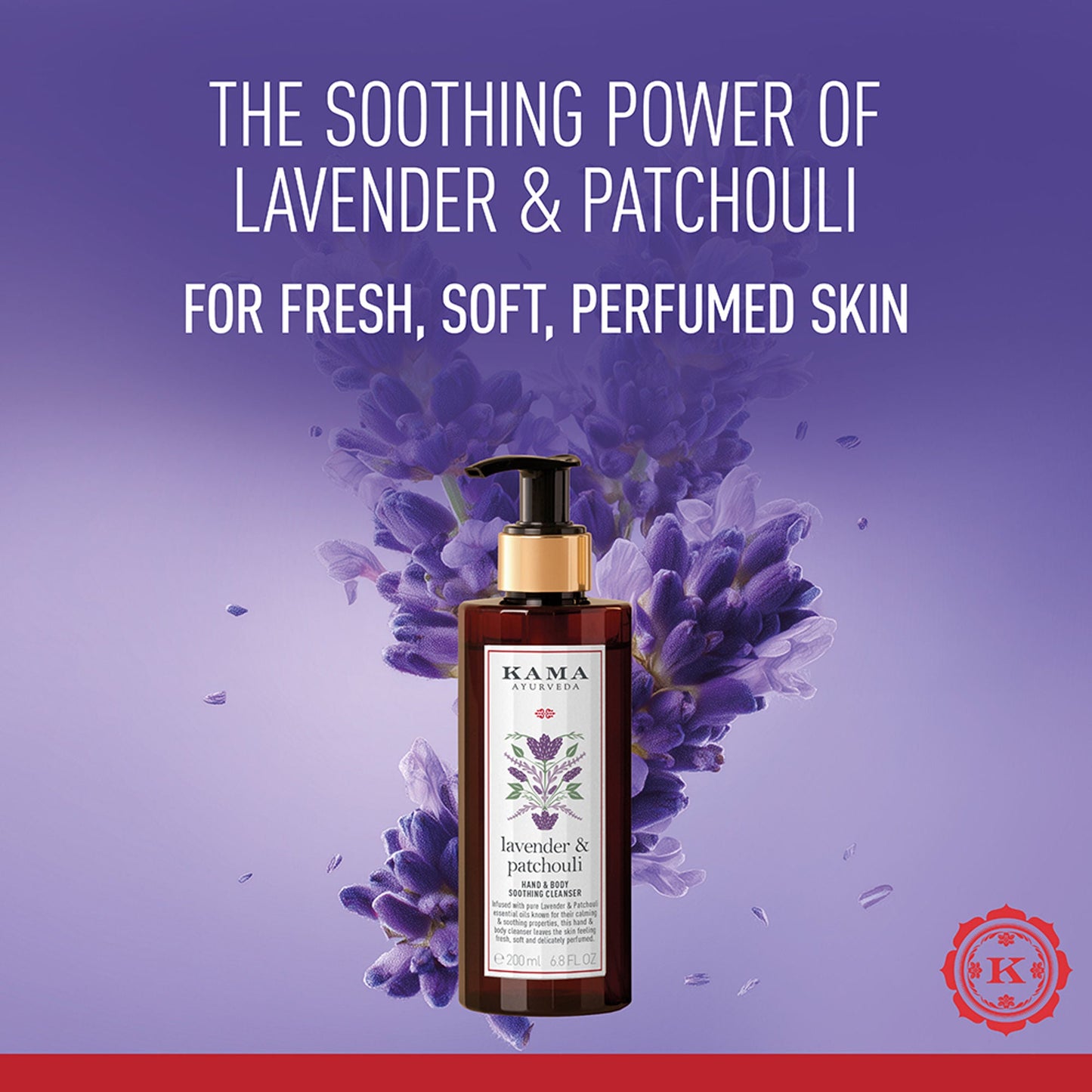 Kama Ayurveda Lavender & Patchouli Calming & Refreshing with Paraben Free Body Cleanser