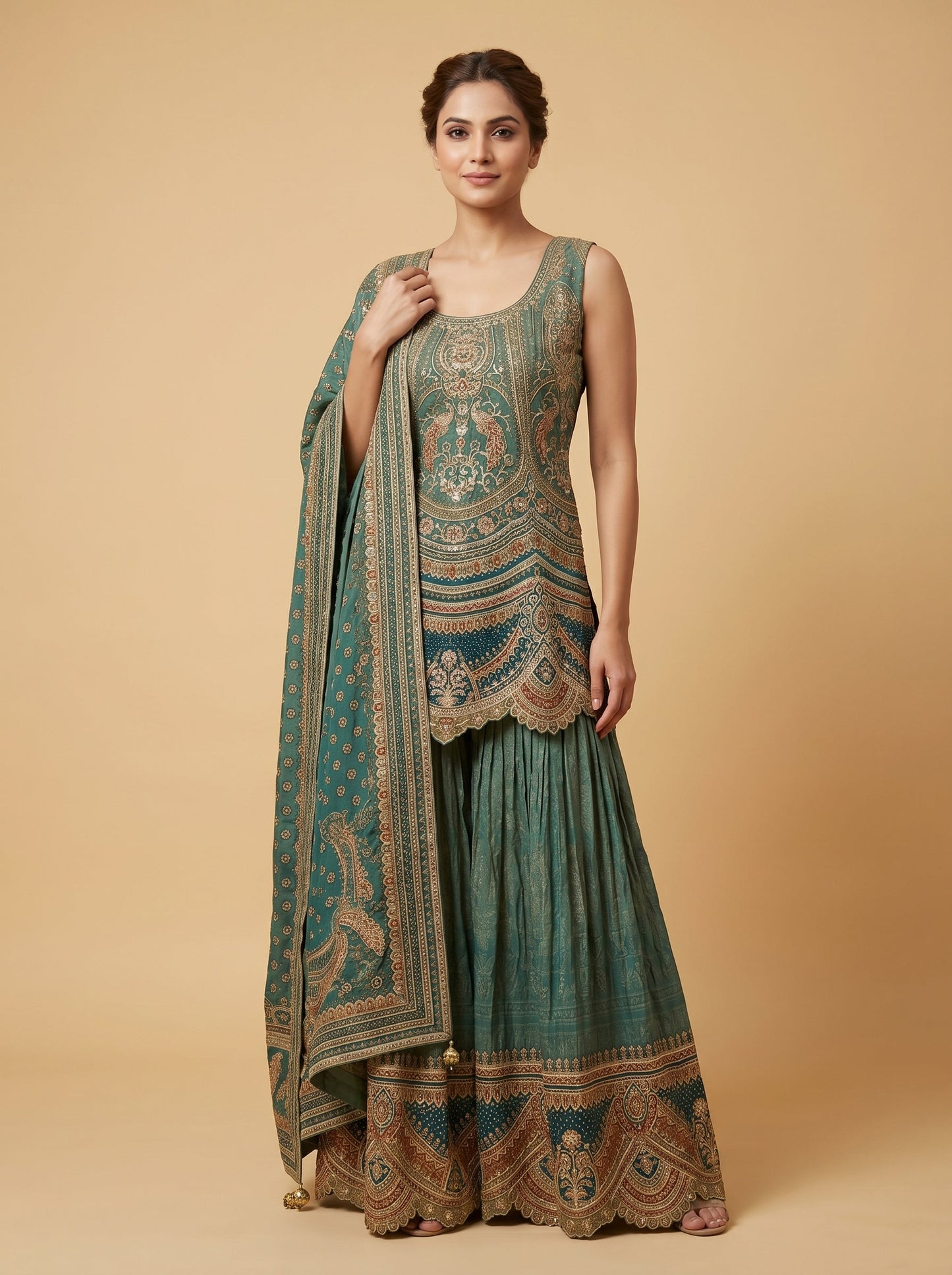 Emerald Green Palazzo Set