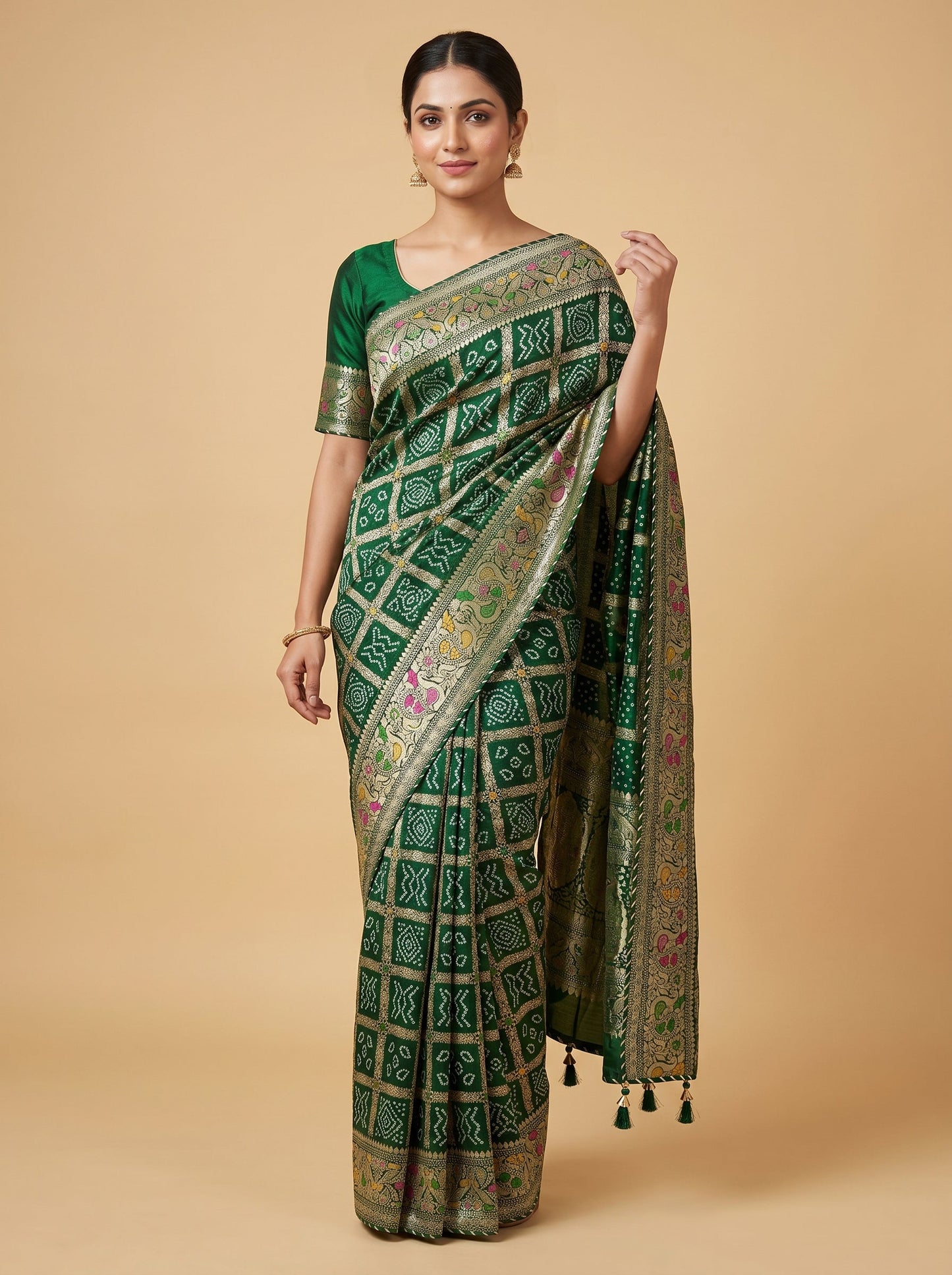 Emerald Green Shine Saree