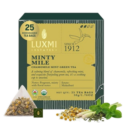 Luxmi Estates Minty Mile Chamomile Mint Green Tea