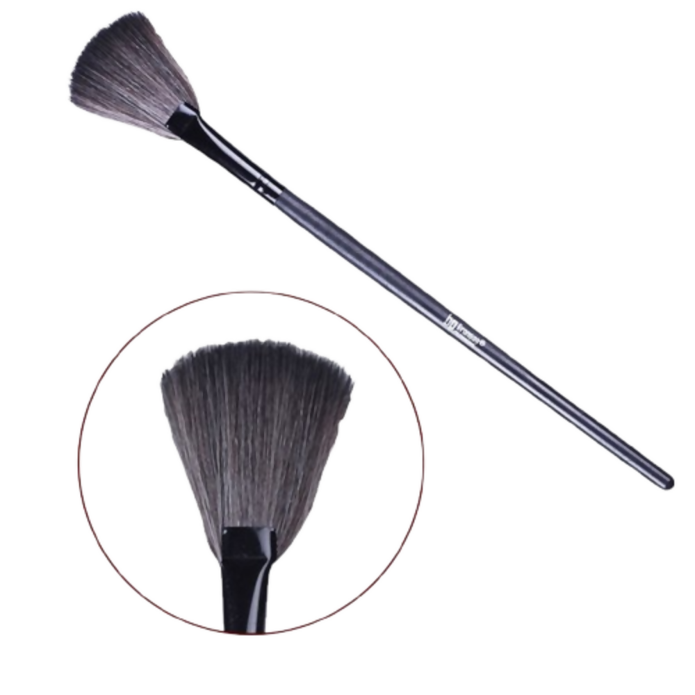 Bronson Professional Fan Makeup Brush for Highlighter & Smooth Powder Application