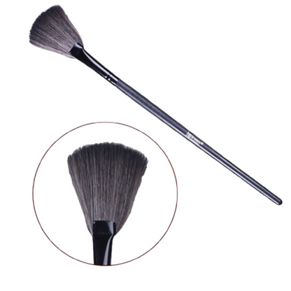 Bronson Professional Fan Makeup Brush for Highlighter & Smooth Powder Application