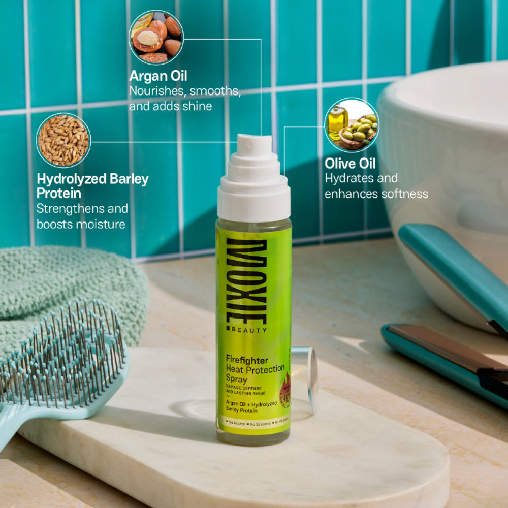 Moxie Beauty Firefighter Heat Protection Spray For Soft & Glossy Hair