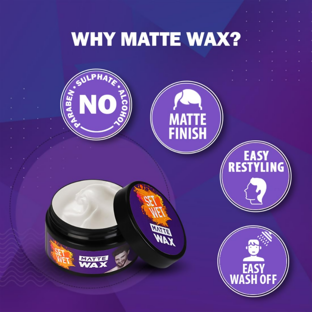 Set Wet Hair Wax For Men - Matte Wax