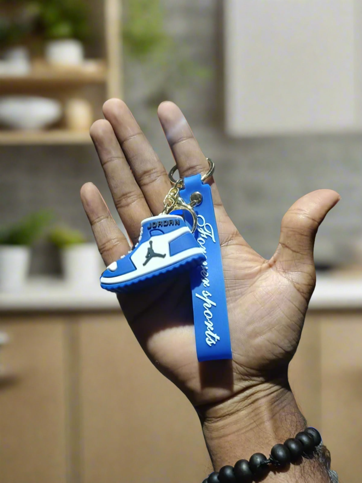 Nike Jordan BLUE Shoes | Silicone Lanyard Keychains | Collectible |