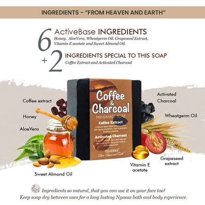 Nyassa Coffee And Charcoal Handmade Soap