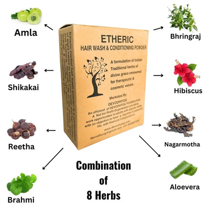 Etheric Herbal Hair Wash & Conditioner  Natural Hair Cleanser for Healthy Hair