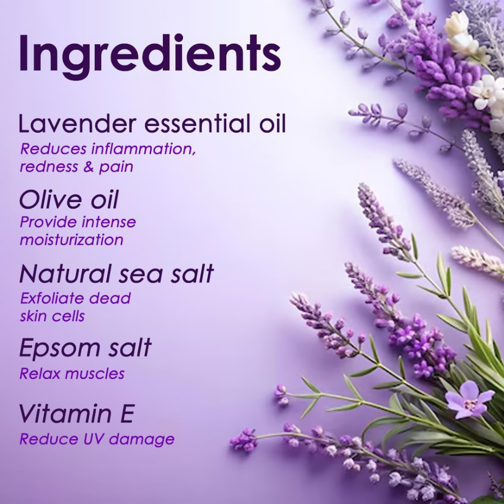 VedicAyurveda Dead Sea Salt and Lavender Bath Salt