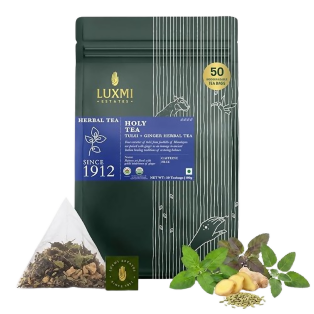 Luxmi Estates Holy Tea Tin - Tulsi Herbal Infusion