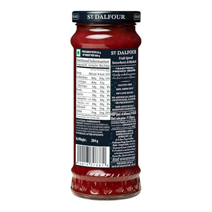 ST. DALFOUR Strawberry & Rhubarb Fruit Spread