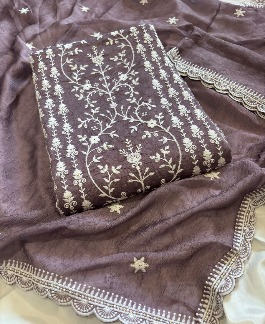 KC Lilac Summer Wear Rangoli Silk Straight Suit For Women
