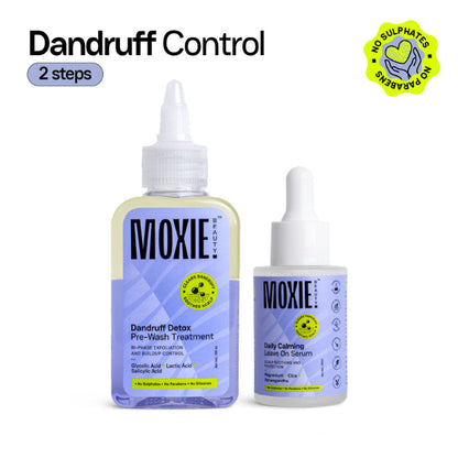 Moxie Beauty Anti-Dandruff Treatment Duo - Pre-wash Exfoliant & Leave-On Serum