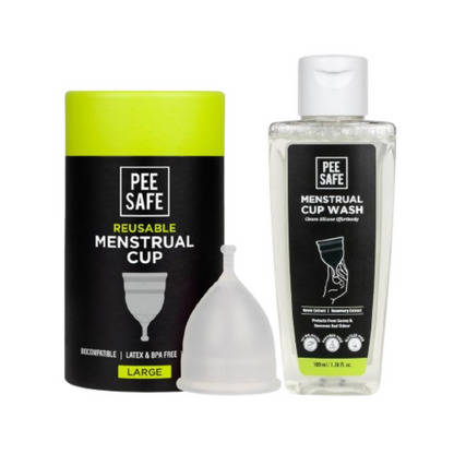 Pee Safe Menstrual Cups For Women With Pouch And Menstrual Cup Wash