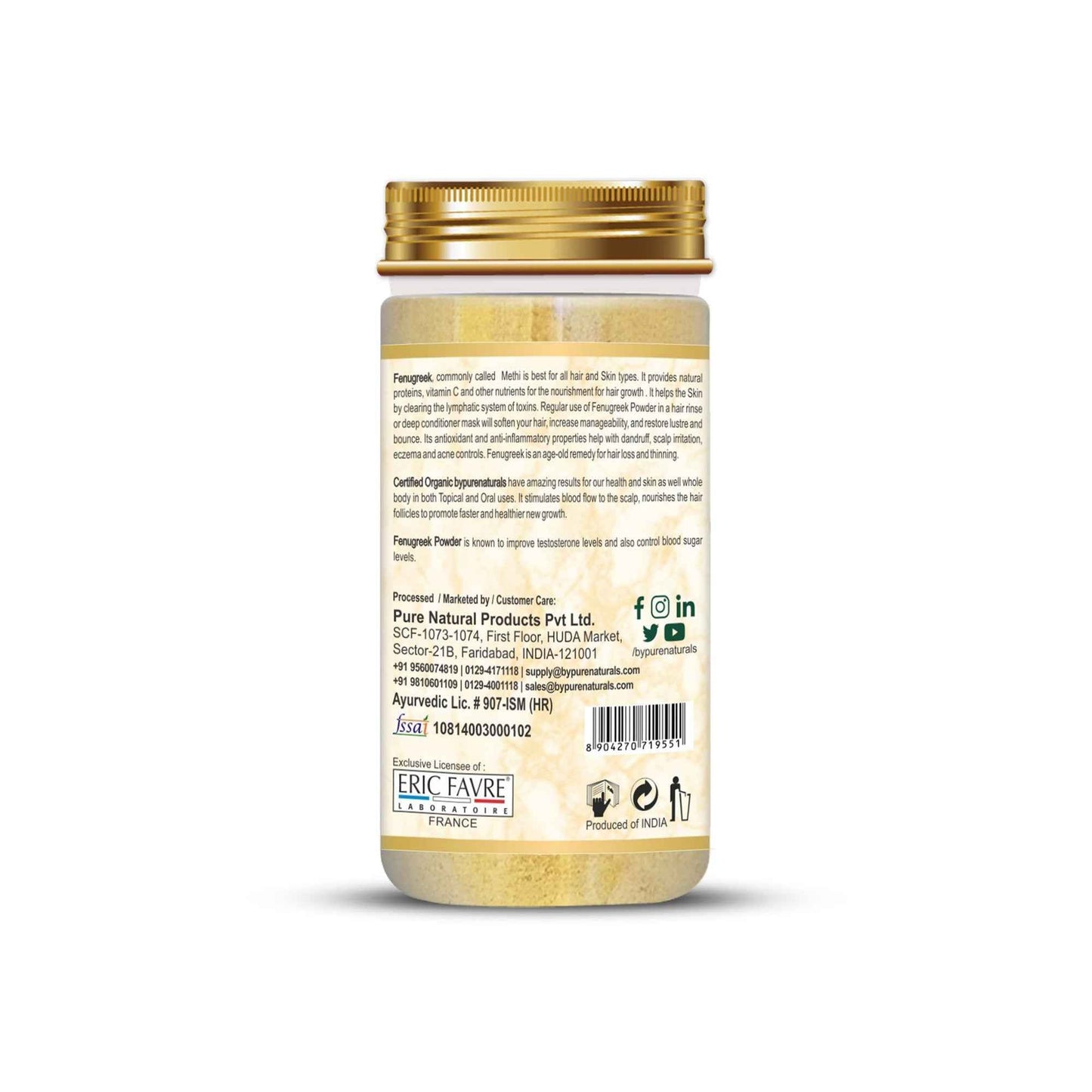 byPureNaturals Organic Fenugreek Powder