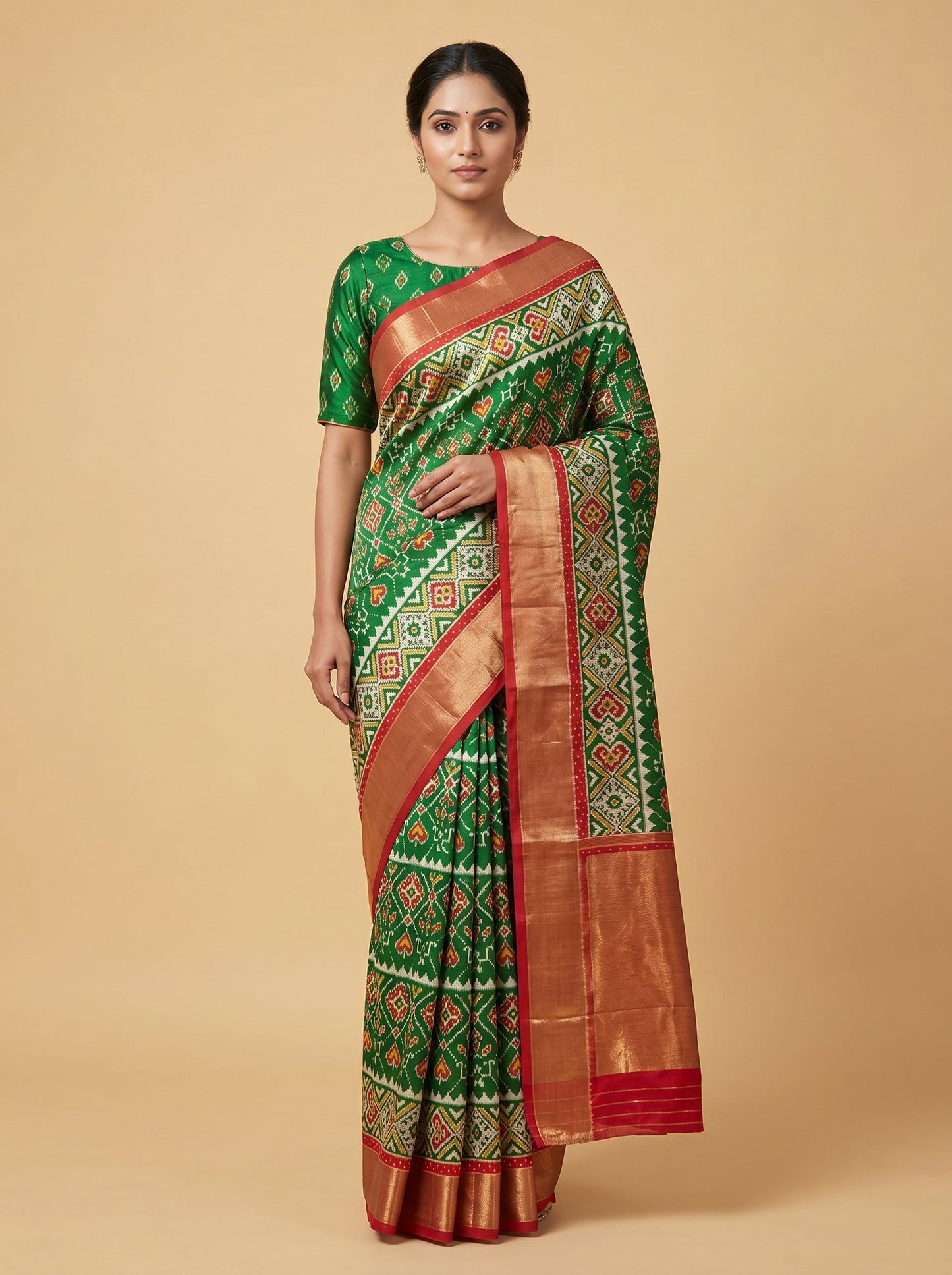 Fern Sage Embroidered Saree