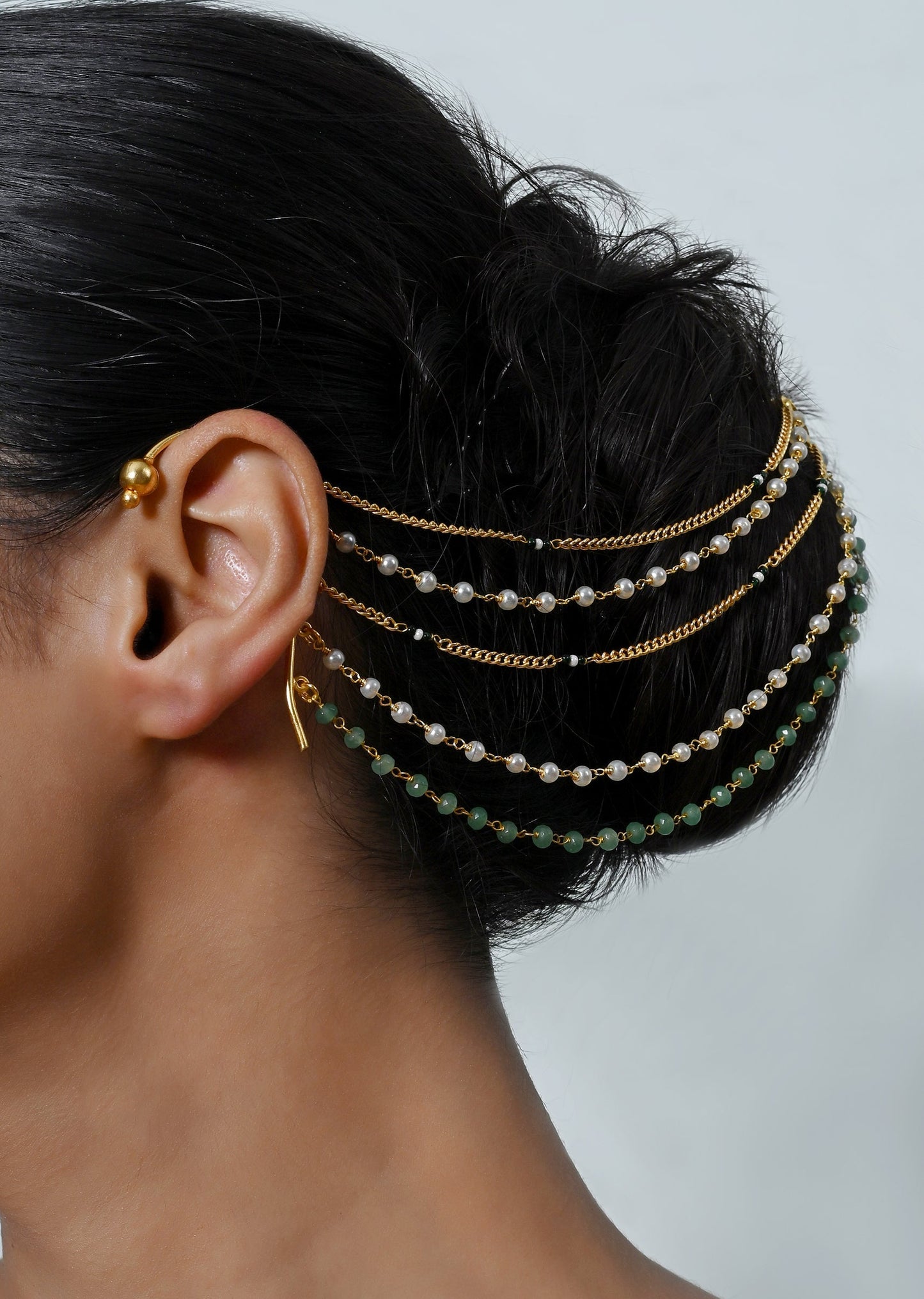 Festive Multicolour Kundan Ear Chain