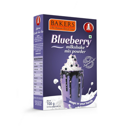 BAKERS Premium Milk Shake Mix - Blueberry, Badam, Butterscotch & Chocolate