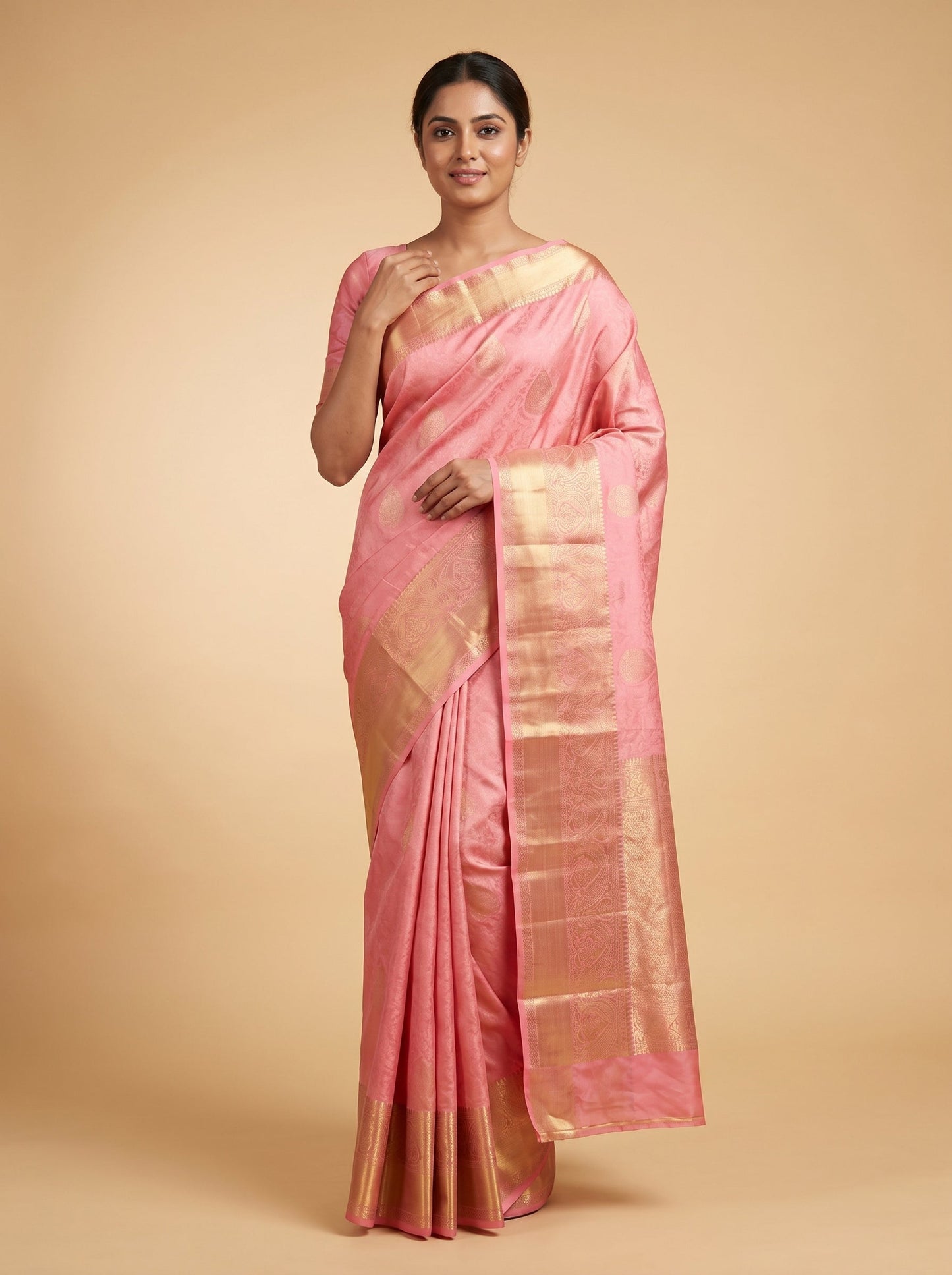 Fluorescent Pink Neon Loom Handloom Saree