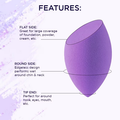 Bronson Professional Purple Beauty Blender Makeup Sponge,Applicator ,Puffs