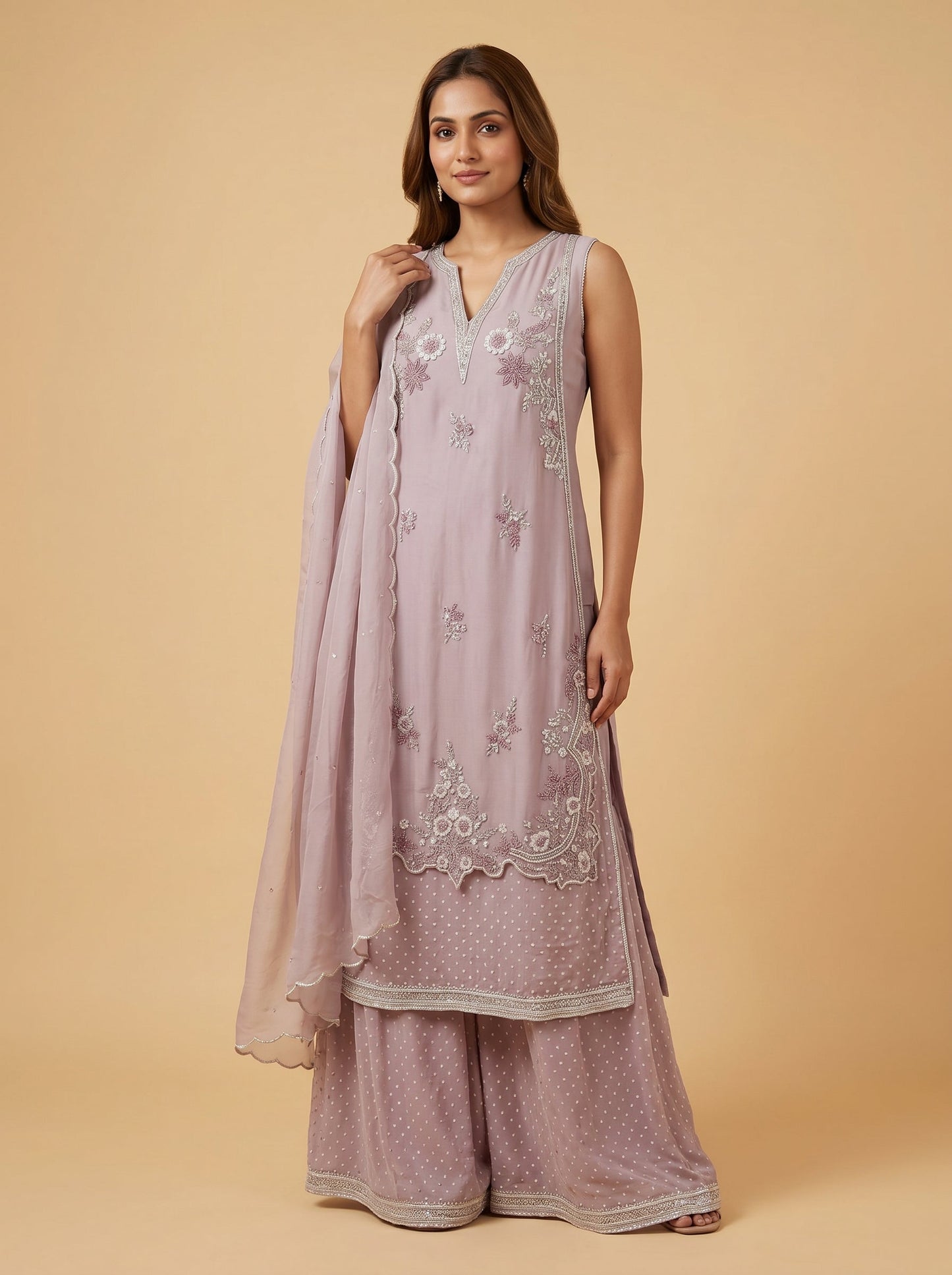 Frosted Lavender Palazzo Set