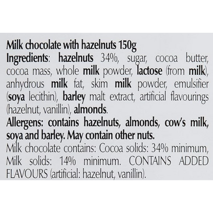 Lindt Grand Milk Chocolate, Hazel Nut