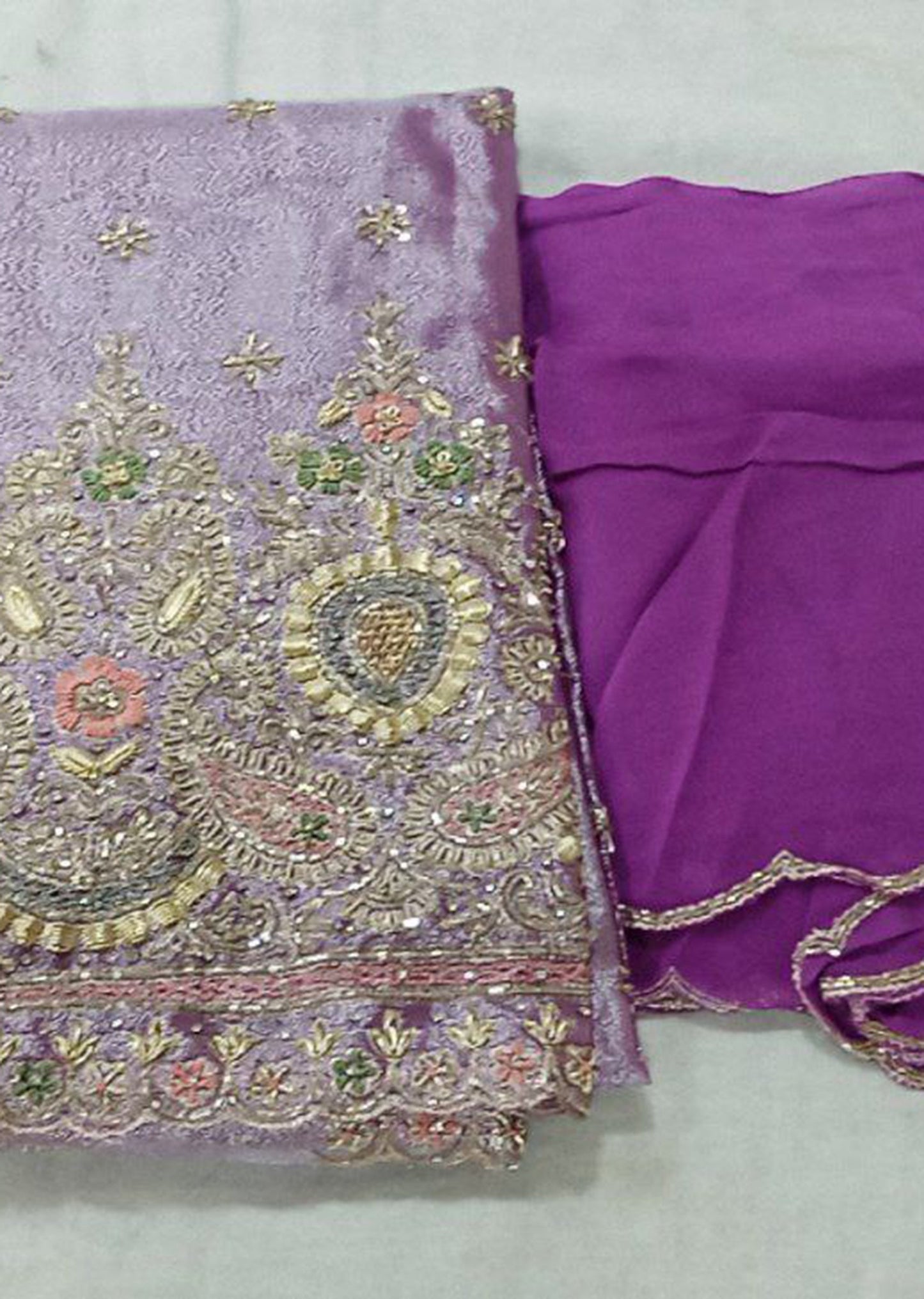 Fuchsia Dusk Dress Material
