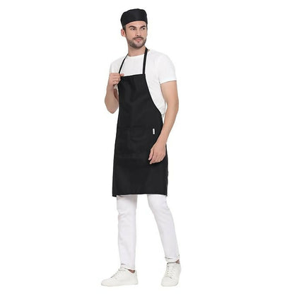 Uniformer Kitchen Apron For Men & Women-Black (Pack of 12)