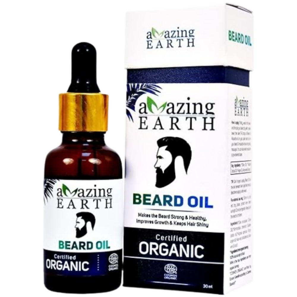 Amazing Earth Certified Organic Beard Growth Oil