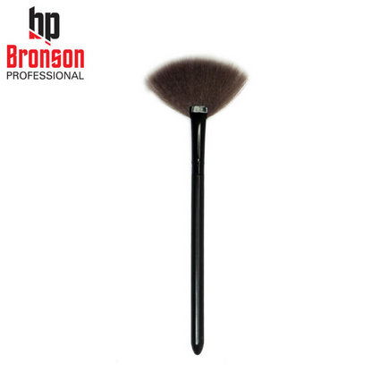 Bronson Professional Fan Makeup Brush for Highlighter & Smooth Powder Application