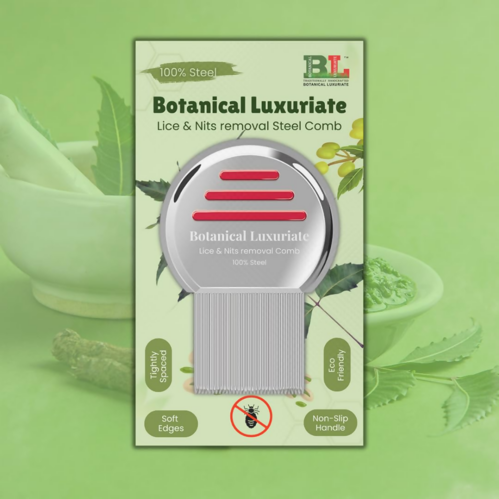 Botanical Luxuriate Lice and Nit's Removal Comb - Red