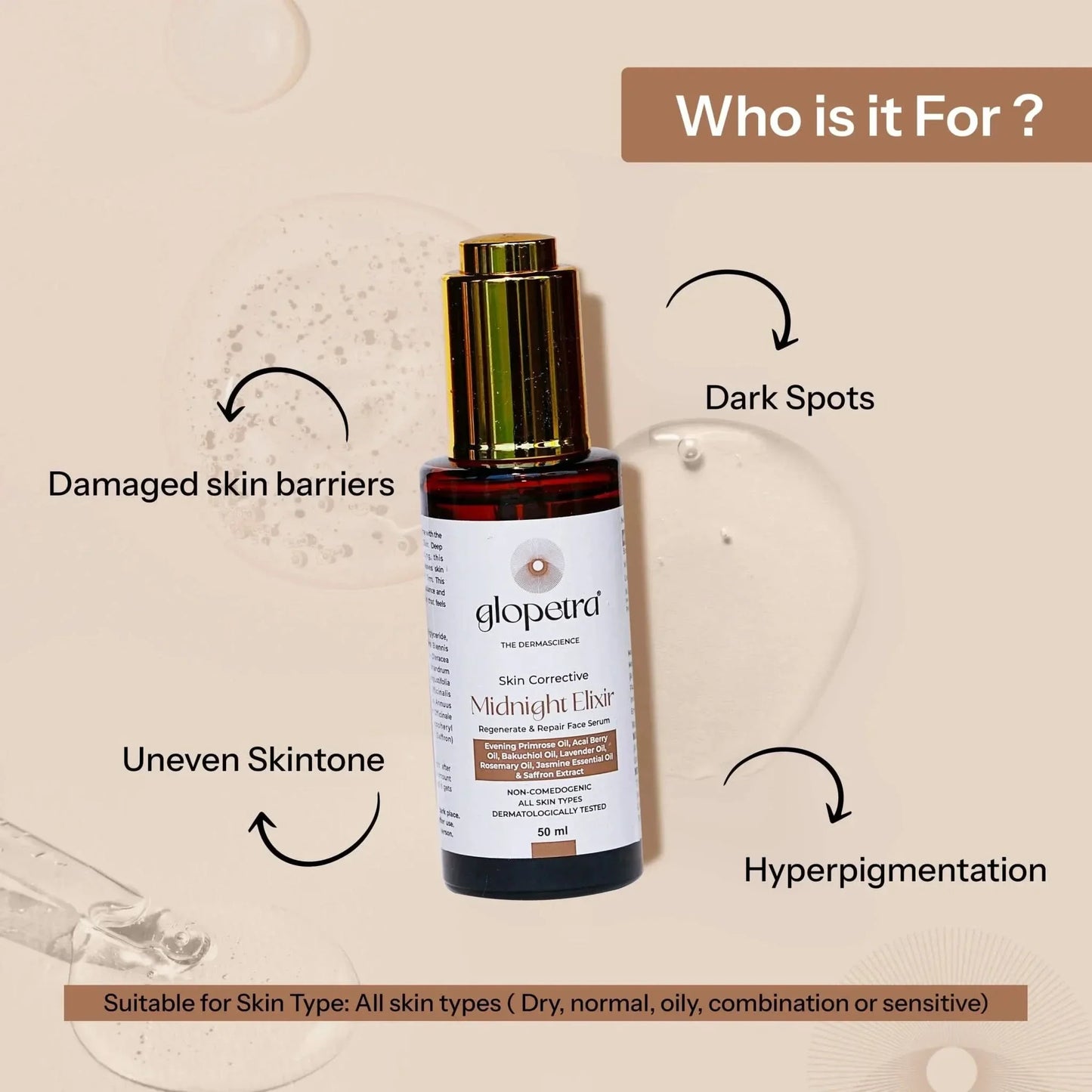 Glopetra Night Elixir Serum