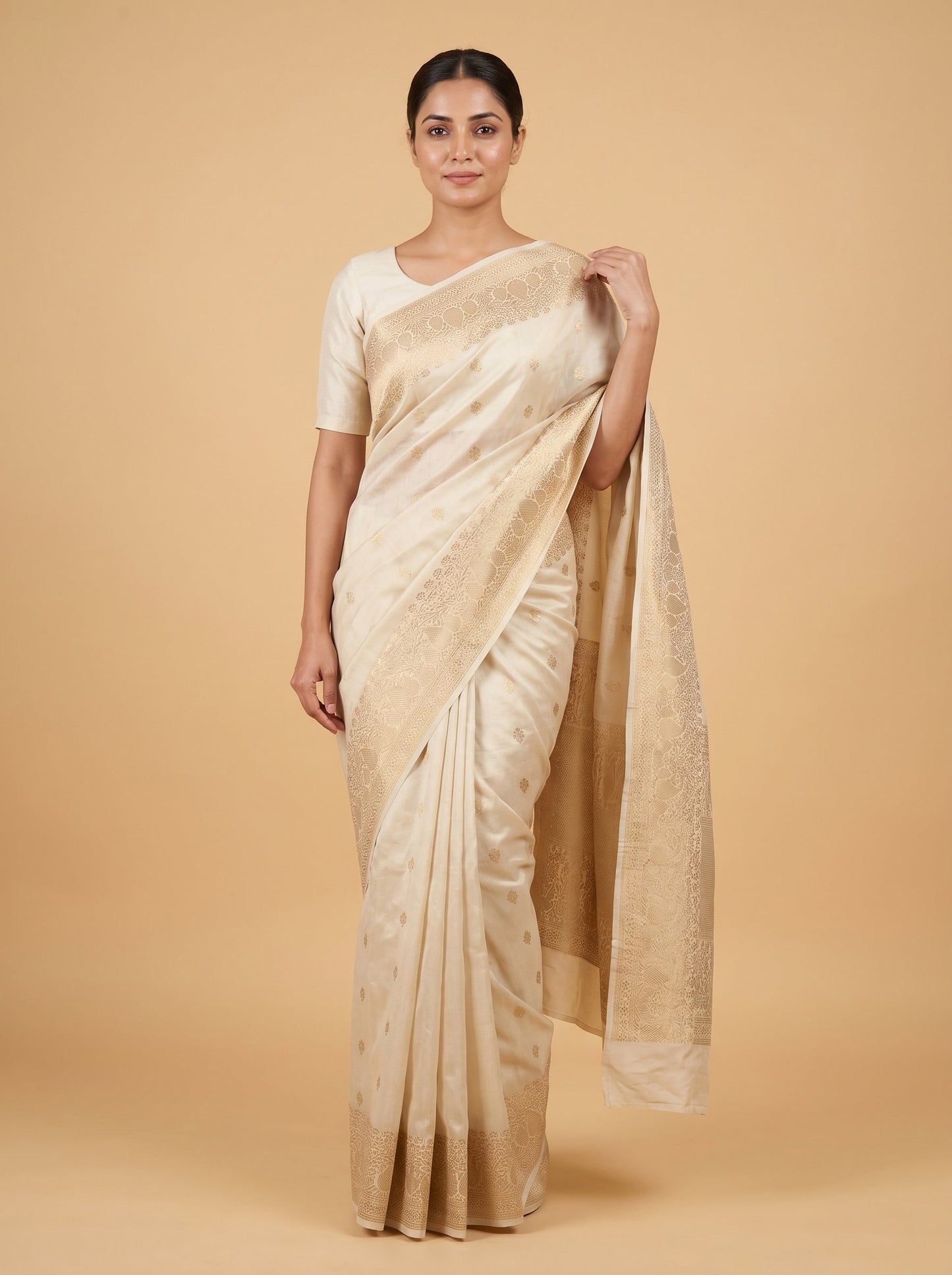Peacock Green Prosperous Handloom Saree