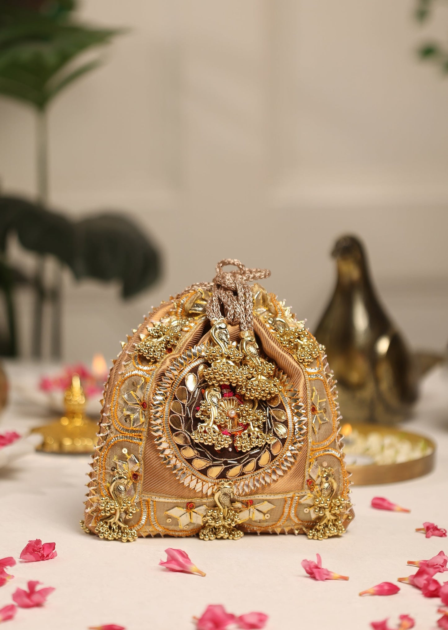 Gold Embellished Handbag
