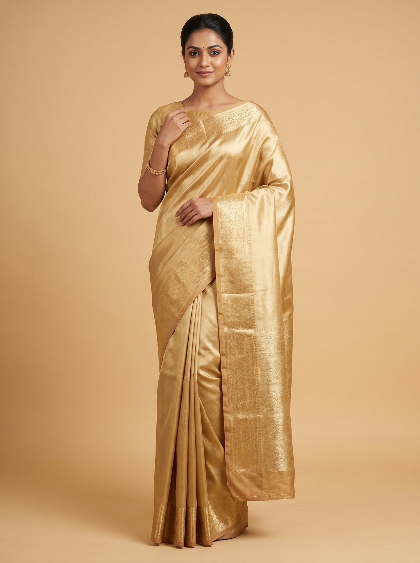 Gold Gilded Radiance Handloom Saree
