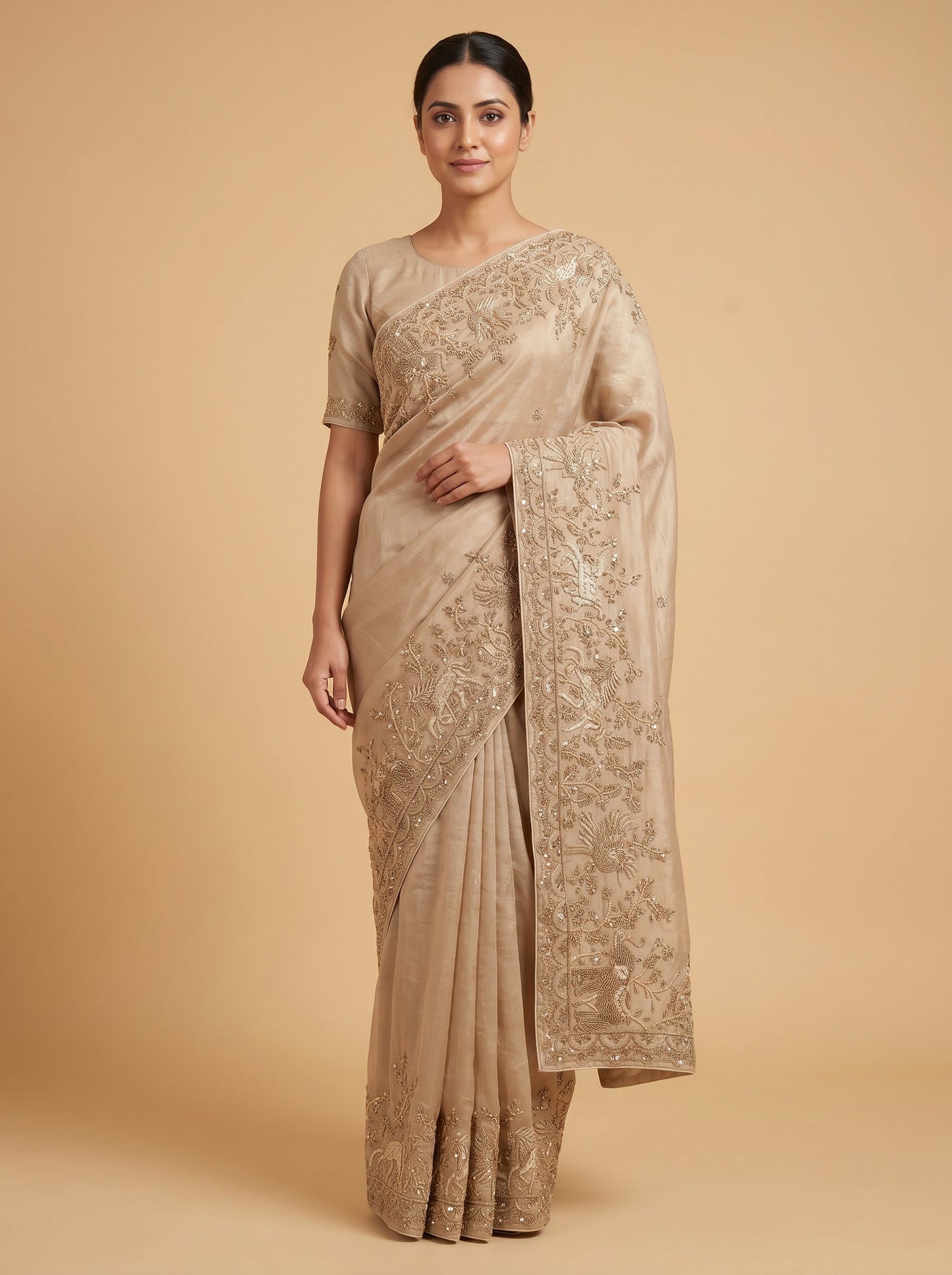 Gold Gleam Weave Handloom Saree