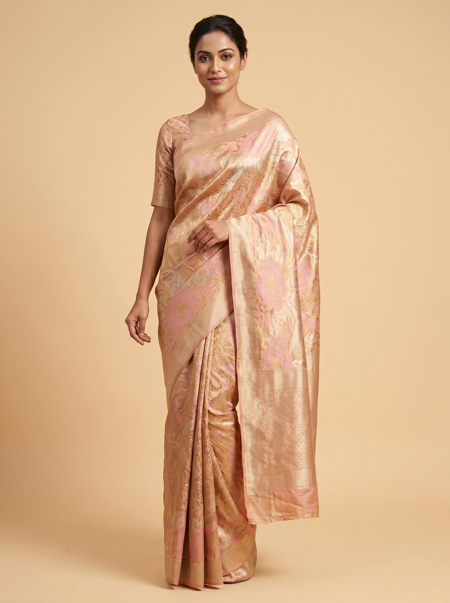 Gold Handloom Saree with Opulent Weave