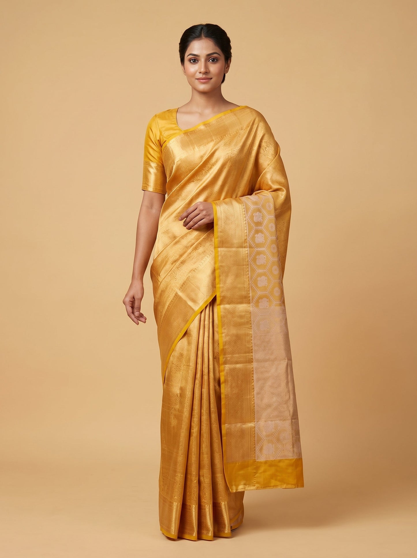 Gold Handwoven Classic Saree