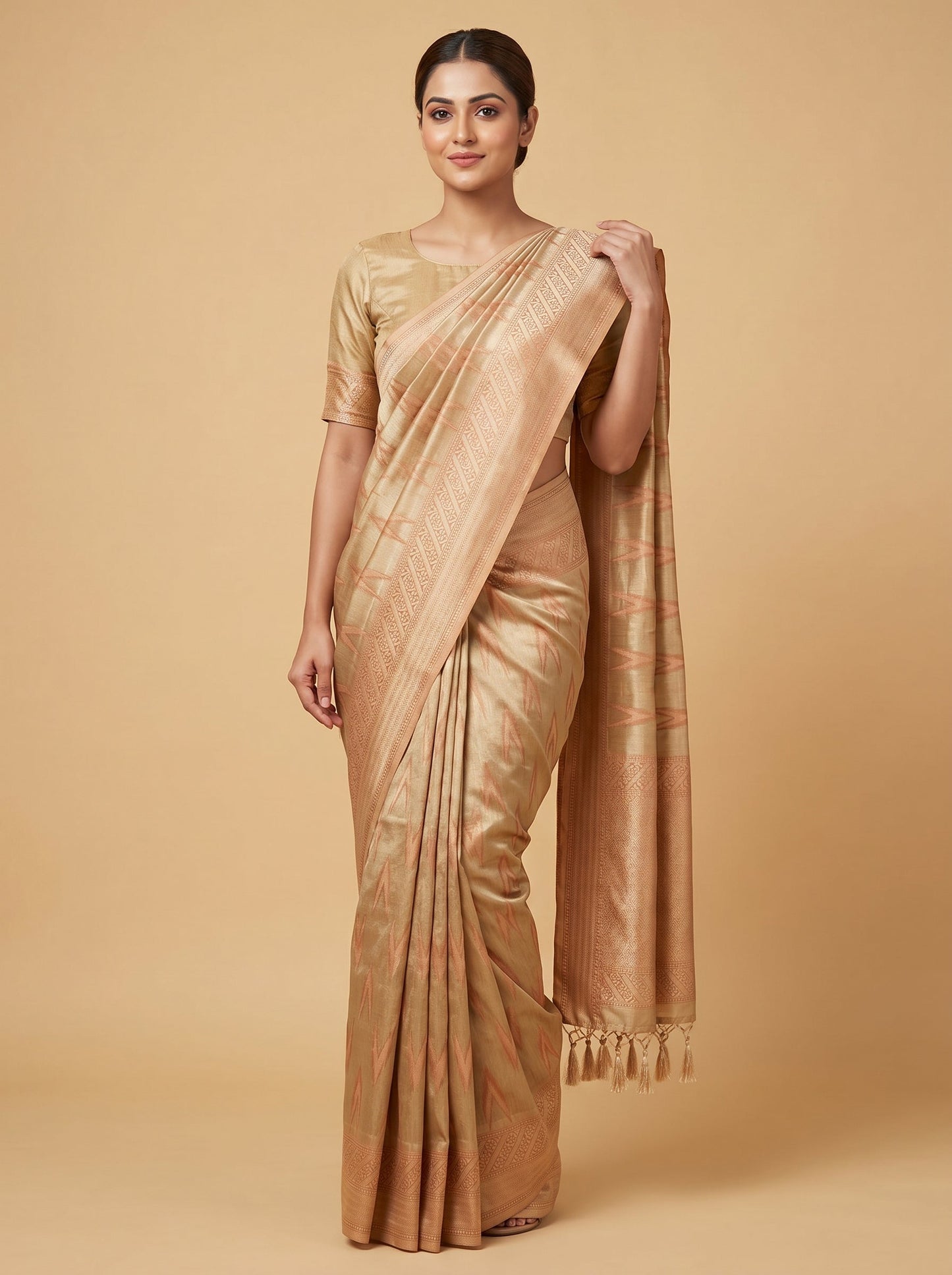 Gold Imperial Classic Handloom Saree