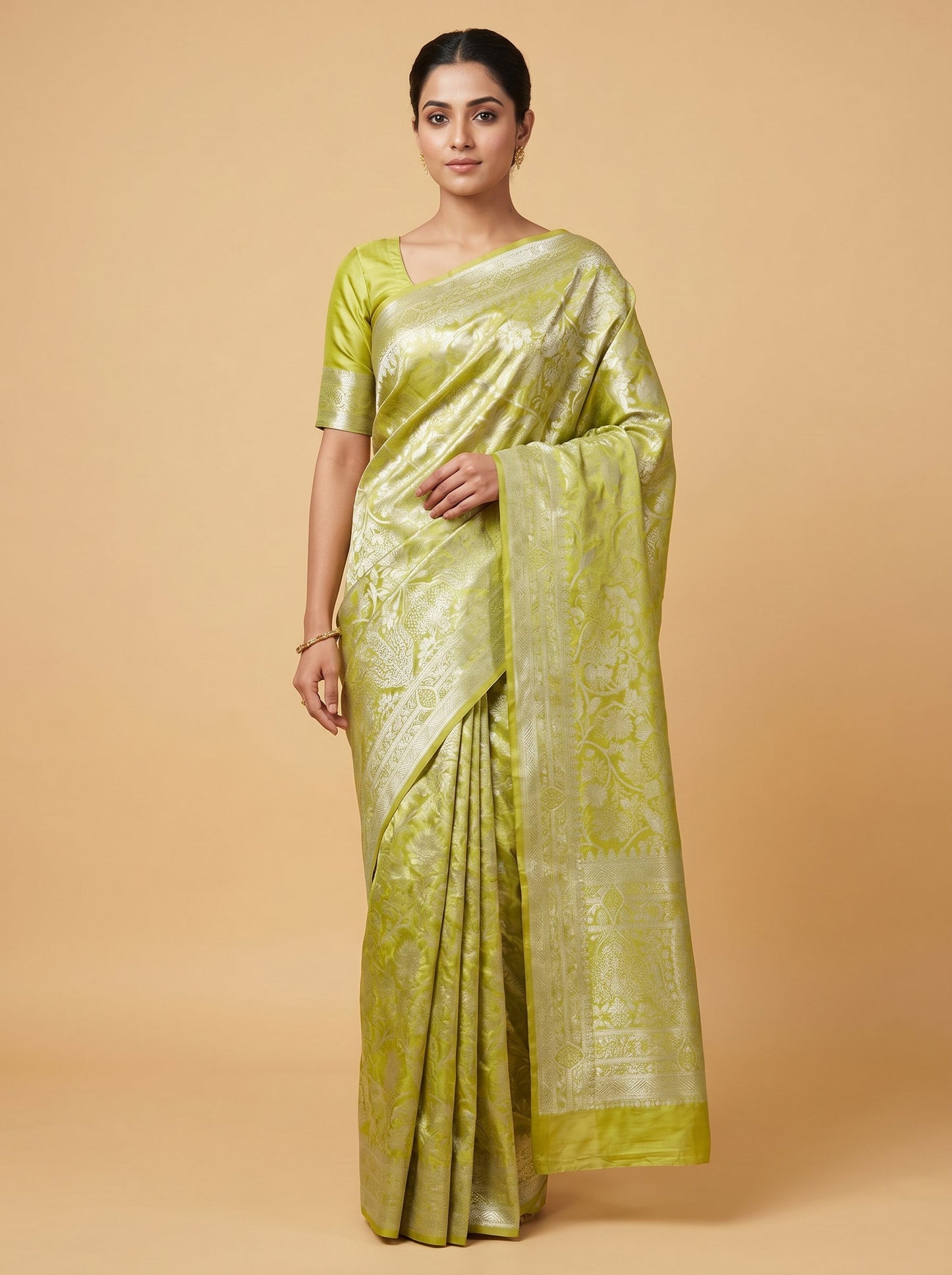 Gold Opulent Motif Handloom Saree