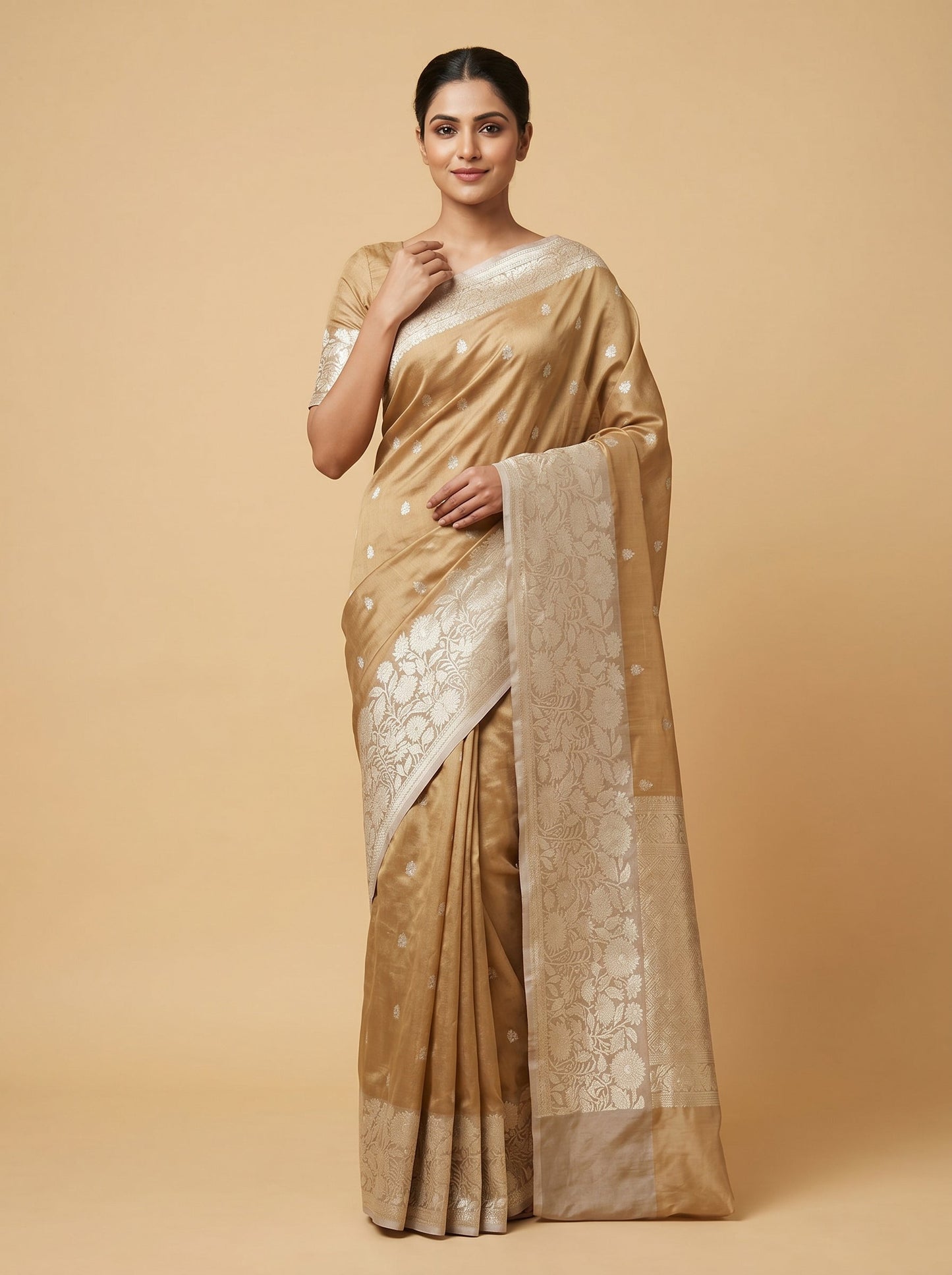 Gold Premium Glow Handloom Saree
